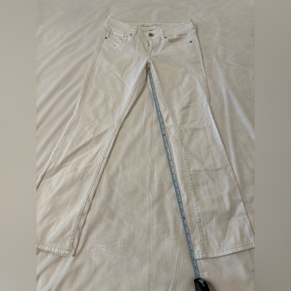 American Eagle Original Bootcut Off-White Jeans Size 6 - Picture 5 of 8